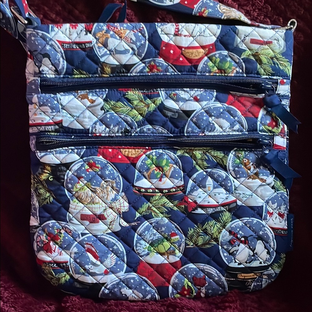 Vera Bradley Blue Snow Globe Crossbody Bag